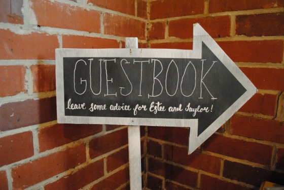 chalkboard, arrow, rustic wedding, guestbook
